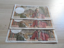 France: lot de 3 billets 10