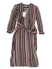 Robe rayée multicolore femme