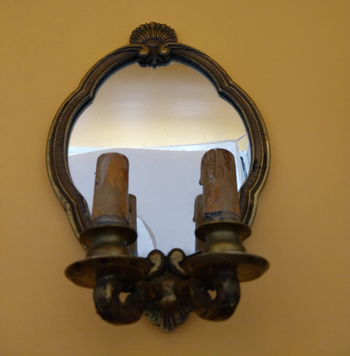 Applique miroir bougeoir