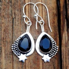 Onyx Noir 925 Argent Pendantes
