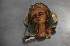 Plâtre polychrome, Vierge, jeune fille. A restaurer, petits accidents