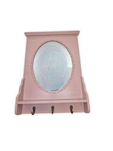 Doux miroir mural bois rose - mural,
