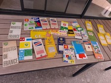 LOT DE CARTES ROUTIERES PUBLICITAIRES , HUILE BP , SHELL , TOTAL ETC ..  PLAQUE