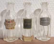 Lot de 3 Anciennes Lotions de Houbigant 15 ml. Étiquettes. Vides. Bon état 