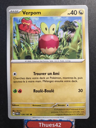 Carte pokémon verpom 126 167 - carte,