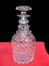 BACCARAT DRAPERIES LE CREUSOT WINE DECANTER CARAFE A VIN CRISTAL TAILLE 19EME AB
