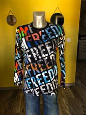 magnifique sweat multicolore MOSCHINO freedom taille M homme ou XL femme