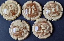 Lot 5 CAPSULES générique MEMOIRE série 703 a à d - PLAQUE DE MUSELET CHAMPAGNE