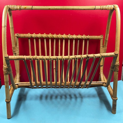 Porte revue rotin vintage - revue,
