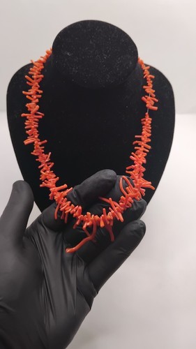 Collier ancien corail rouge - corail,