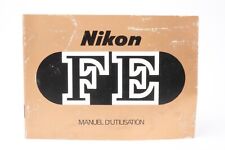 Mode d'emploi pour appareil photo Nikon FE (Français)