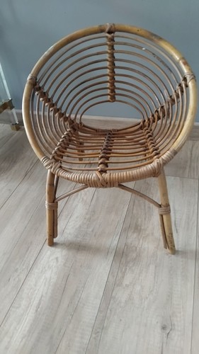 Fauteuil rotin ancien - fauteuil,