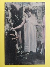 CPA Dos 1900 FEMME SEIN NU LOGE FANTAISIE Déshabillé Érotisme Ombrelle Chinoise