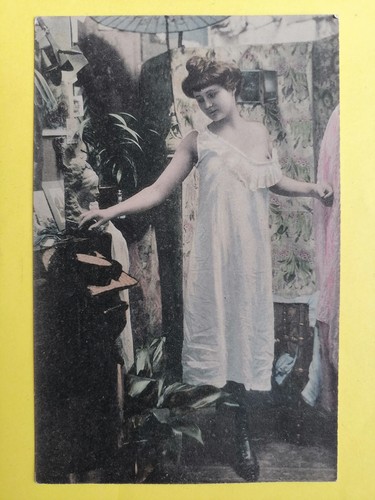 Cpa dos 1900 femme sein - sein, nu