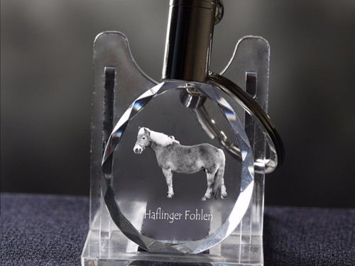 Haflinger cheval cristal rond - haflinger,,