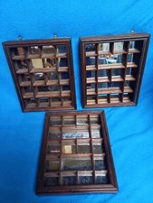 VITRINES MURALE bois - MIROIR INTERIEUR x 3 pieces  / 24 x 29 cm / pas de vitres