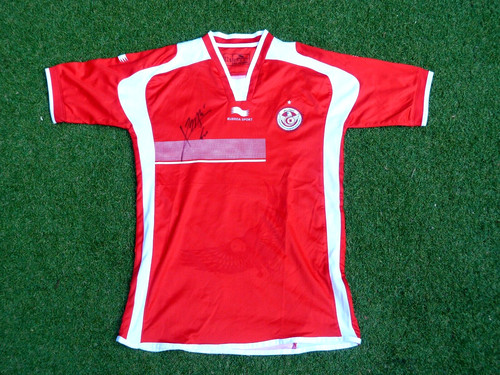 Maillot tunisie signed signé - maillot,