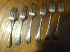 6 grandes fourchettes Christofle , modéle Fidélio , baguette, métal argenté