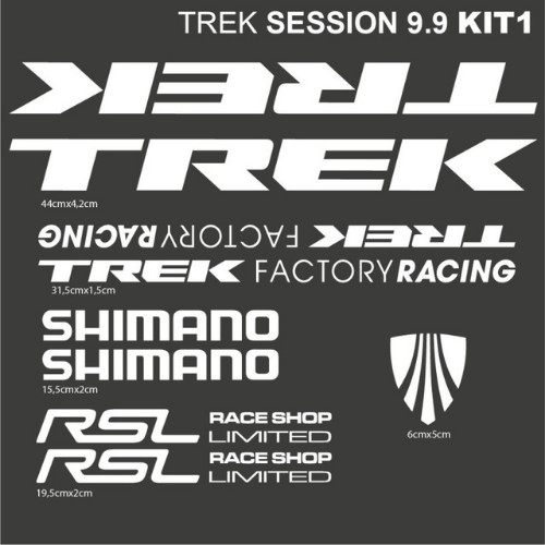 Trek session bike frame decal - trek,