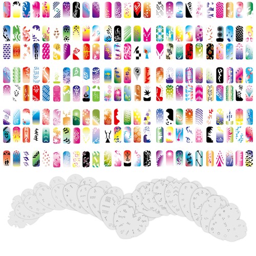 Set 320 airbrush nail - airbrush, art
