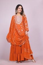 Ensemble Kurta Palazzo En Soie