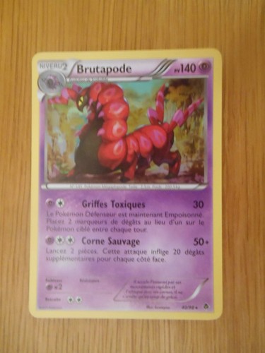 Carte pokémon rare - pokémon, brutapode