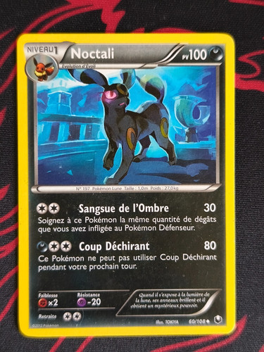 Carte pokémon noctali - carte, 60/108