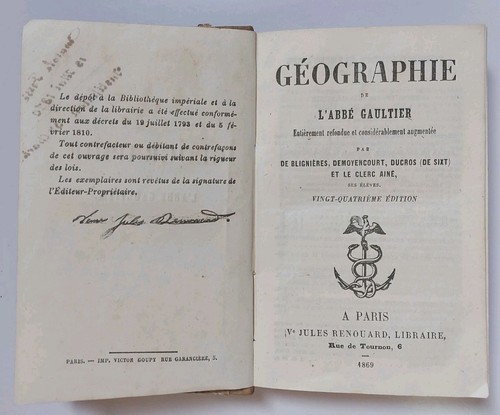 Géographie abbé gaultier - abbé,