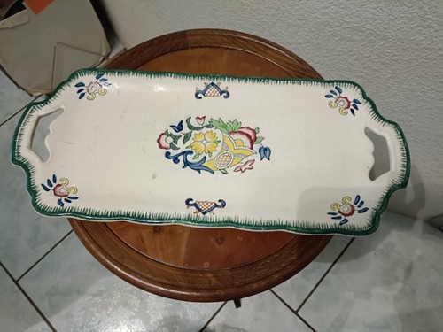 Longwy plat long décor vieux - ,