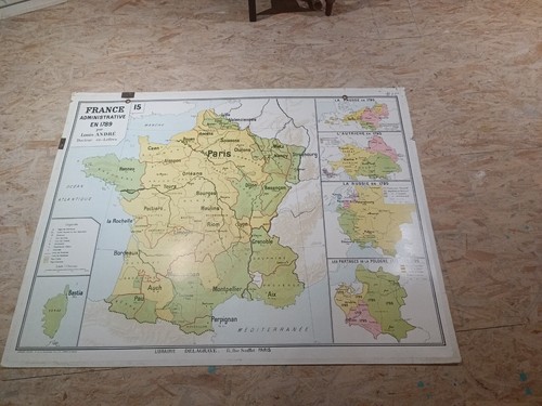 Ancienne carte scolaire france - carte,