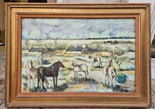 Chevaux Camarguais par Toussaint Ambrogiani dit D'ORCINO 1913-1986