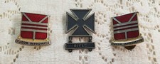 WWII US Army Sterling Silver Maltese Cross Rifle Marksman & Tueor Inpromptu Pins