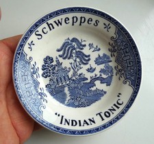 Cendrier Coupelle Vide Poche Schweppes Indian Tonic Bleu.