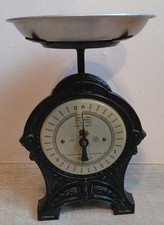 Ancienne balance ménagère signé EKS Suède trepied en metal plateau en alu - 3 KG