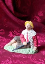 santon Devineau le berger assis creche Noel 6cm de haut beau visage