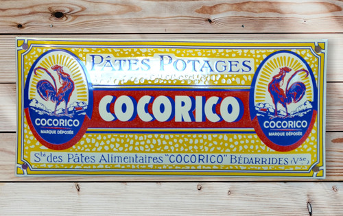 Plaque émaillée cocorico - plaque,