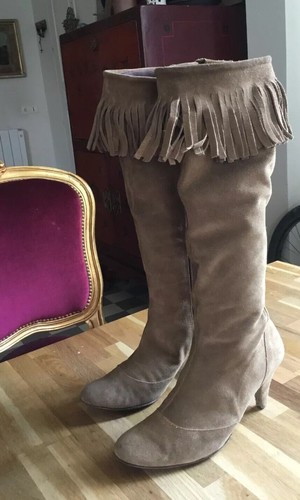 Boots femme cuir - en, daim