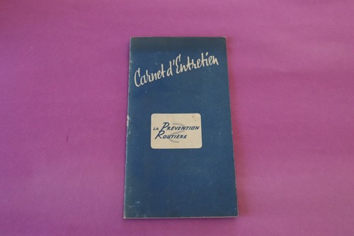 Carnet entretien la - d'entretien, :la