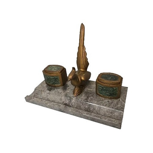 Encrier oiseau epoque art - encrier,