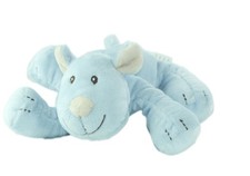 Doudou chien bleu allongé 20