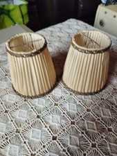 Paire d'abat-jour plissés à pinces vintage