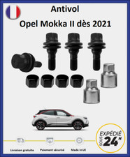 Ecrous antivol de roues noir Opel Mokka 2 dès 2021 (4 écrous + 2 clés)