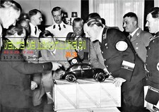WW 2 - F Porsche and Hitler in front of the VW Beetle -  Laminated poster