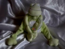 Doudou d'activités grenouille vert et blanc, Sucre d'Orge