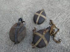 ALLEMAND WW2 Lot de 3 Gourdes