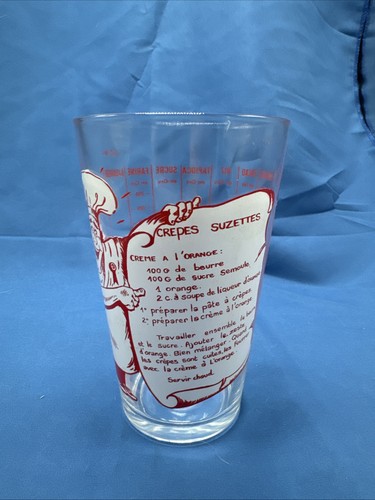 Verre doseur rouge style - verre,