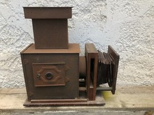 ancienne lanterne magique d'agrandissement chambre photographique a soufflet