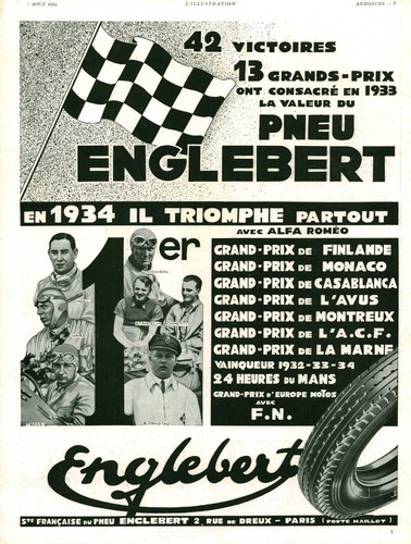 Publicité ancienne pneu
