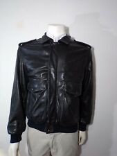 Blouson/Veste Homme/Blue Spencer_ Cuir Véritable/T L. Coupe Aviateur