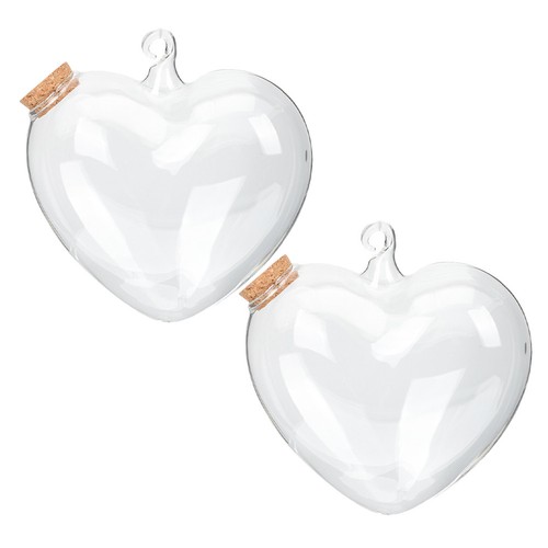 2 Pcs Ornements Verre Mini